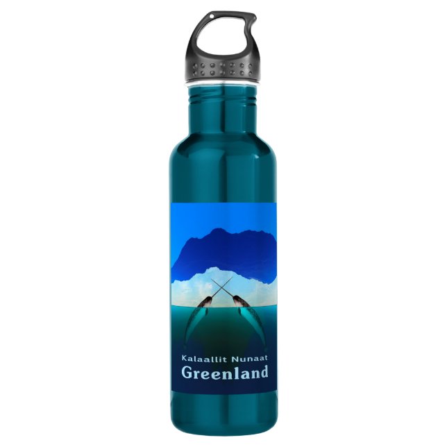 Greenland - Narwhal 710 Ml Water Bottle (Front)