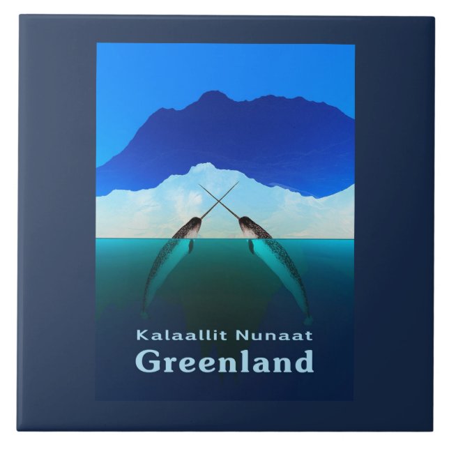 Greenland - Narwhal Tile (Front)