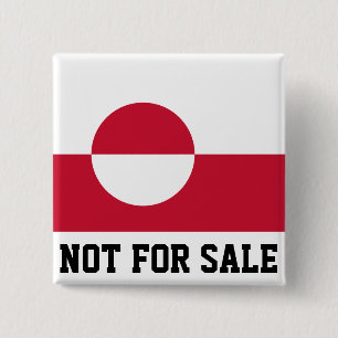 Greenland Not for Sale 15 Cm Square Badge