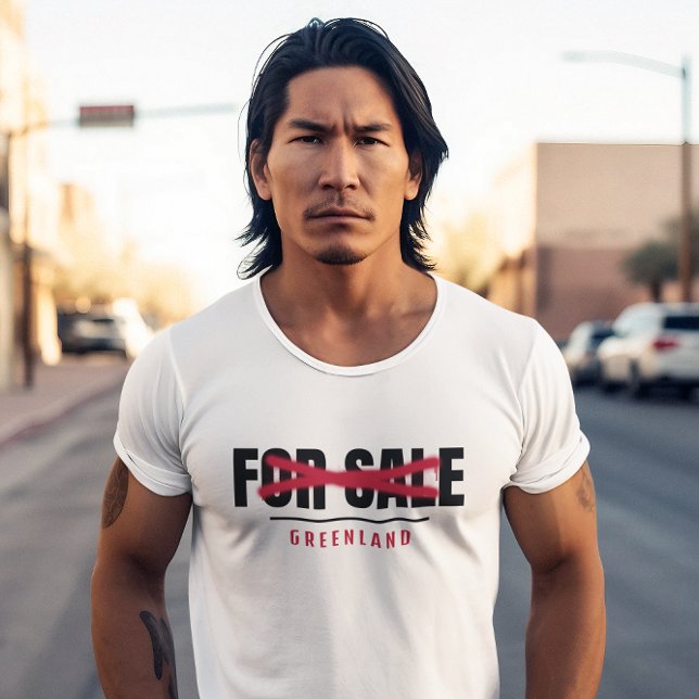 Greenland Not For Sale Graffiti Typography T-Shirt (Creator Uploaded)
