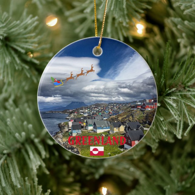 Greenland Panoramic Christmas Ornament (Tree)