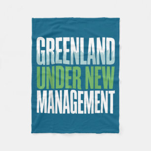 Greenland Quote Management Icy Humor Illustration Fleece Blanket