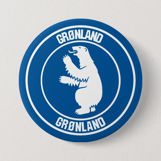 Greenland Round Emblem 7.5 Cm Round Badge (Front)