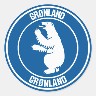 Greenland Round Emblem Classic Round Sticker