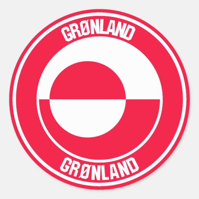 Greenland Round Emblem Classic Round Sticker (Front)