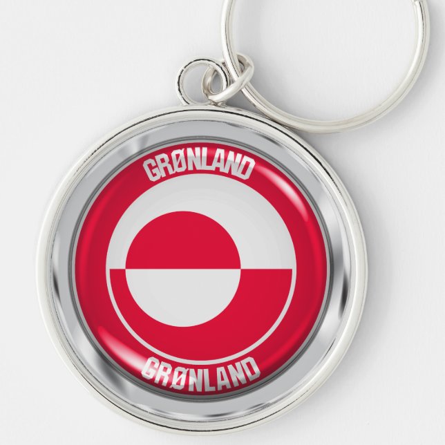 Greenland Round Emblem Key Ring (Front)