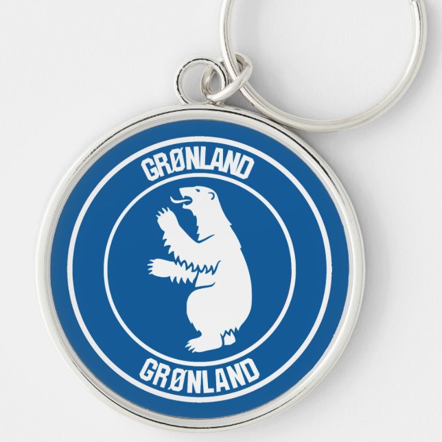 Greenland Round Emblem Key Ring (Front)