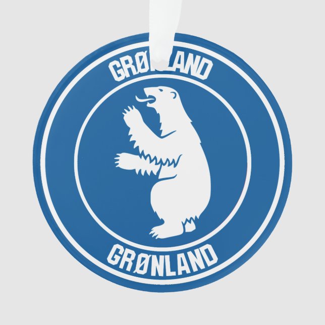 Greenland Round Emblem Ornament (Front)