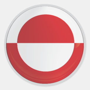Greenland Round Icon X4 Classic Round Sticker