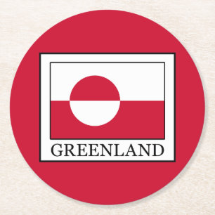 Greenland Round Paper Coaster