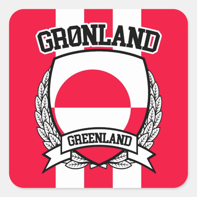 Greenland Square Sticker (Front)