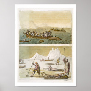 Greenland: Whale fishing and Seal hunting, from 'L Poster