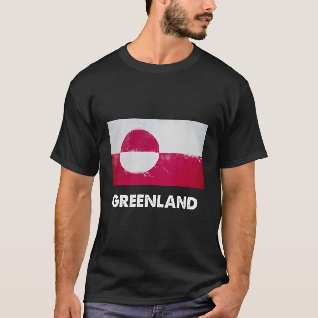 Greenlander Greenland Flag T-Shirt (Front)