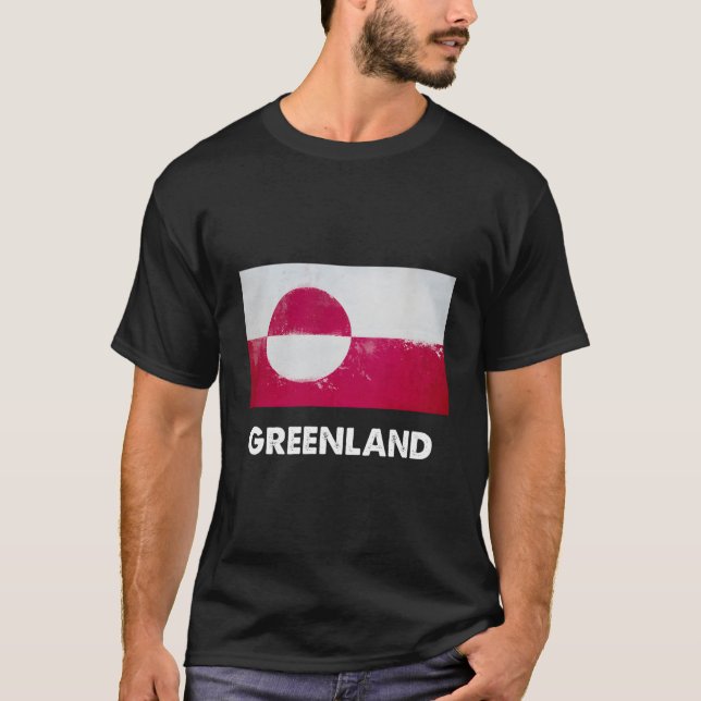 Greenlander Greenland Flag T-Shirt (Front)