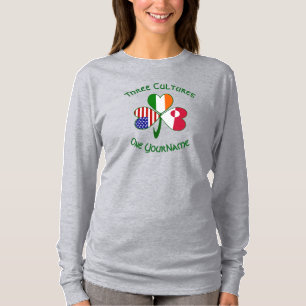 Greenlander Irish American Shamrock Personalised T-Shirt