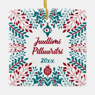 Greenlandic, Juullimi Pilluaritsi Merry Christmas Ceramic Ornament