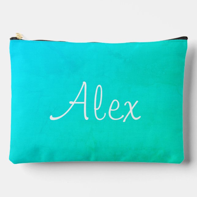 Greenleaf Alluring Aqua Accessory Pouch (Front)