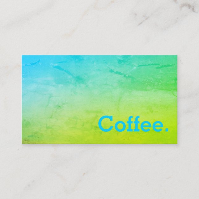 Greenleaf Gradient Minimal Loyalty Coffee Punch Card (Front)