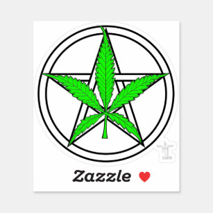 Greenleaf Pentagram Sticker