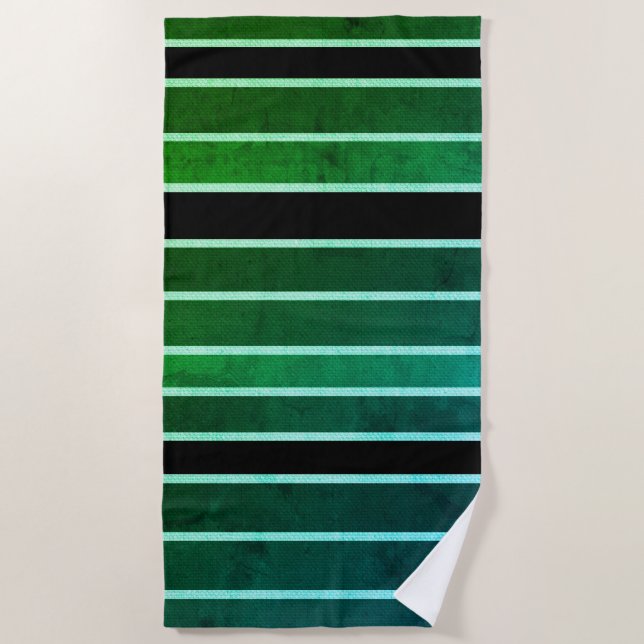 Greenleaf Stripes Beach Towel (Front)