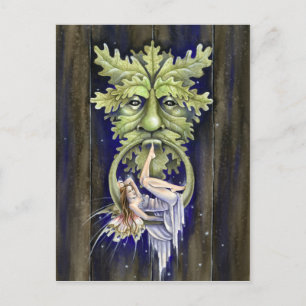 Greenman's Door Postcard