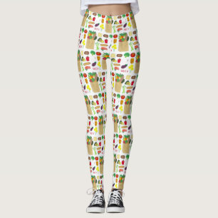 Greenmarket Grocery Shopping Fruit Vegetable Foods Leggings