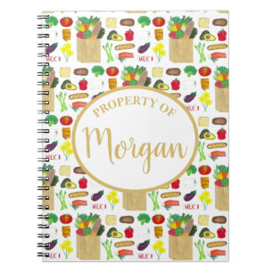 Greenmarket Grocery Shopping Fruit Vegetable Foods Notebook