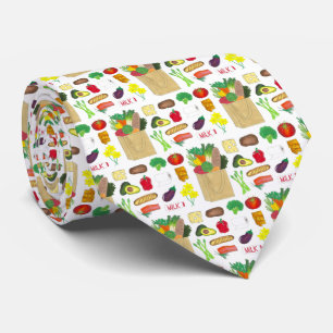 Greenmarket Grocery Shopping Fruit Vegetable Foods Tie