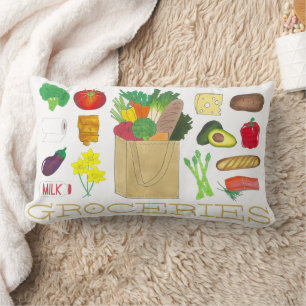 Greenmarket Grocery Store Fruit Vegetable Market Lumbar Cushion