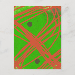 greennery abstract art postcard