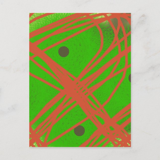 greennery abstract art postcard (Front)