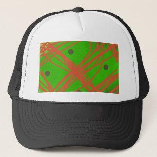 greennery abstract art trucker hat