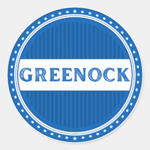 Greenock City Pride Emblem – Scottish Identity Classic Round Sticker