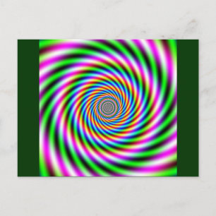 Greenpink Optical Illusion Postcard