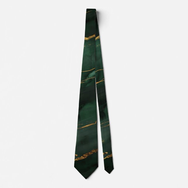 Greens and gold Neck Tie (Front)