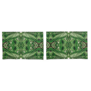 Greens and Raindrops Pattern Pillowcase