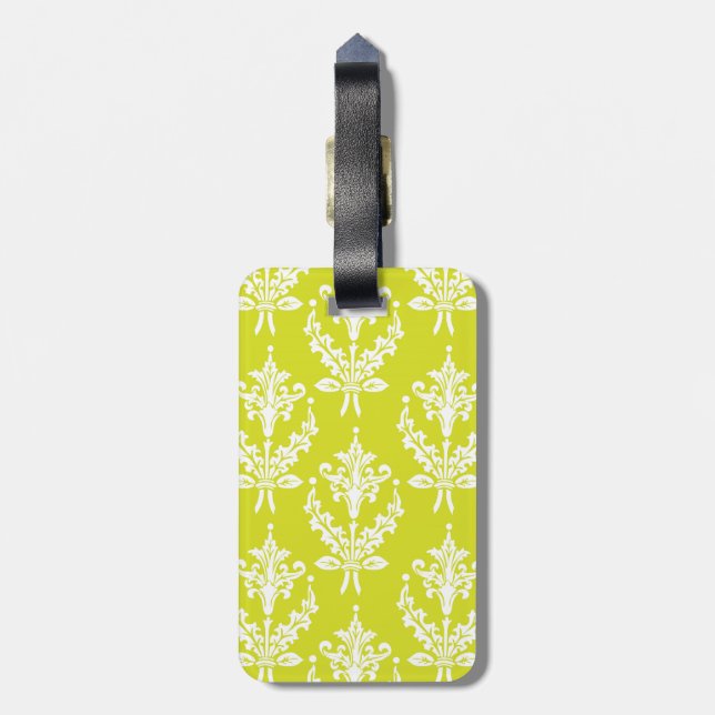 Greens pattern luggage tag (Back Vertical)