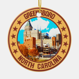 Greensboro                                         ceramic ornament