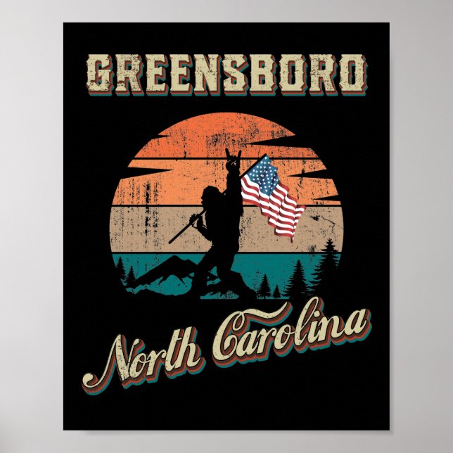 Greensboro North Carolina Poster (Front)