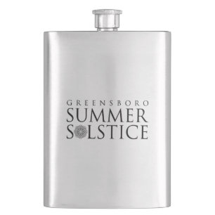 Greensboro Summer Solstice Branding Simple Hip Flask