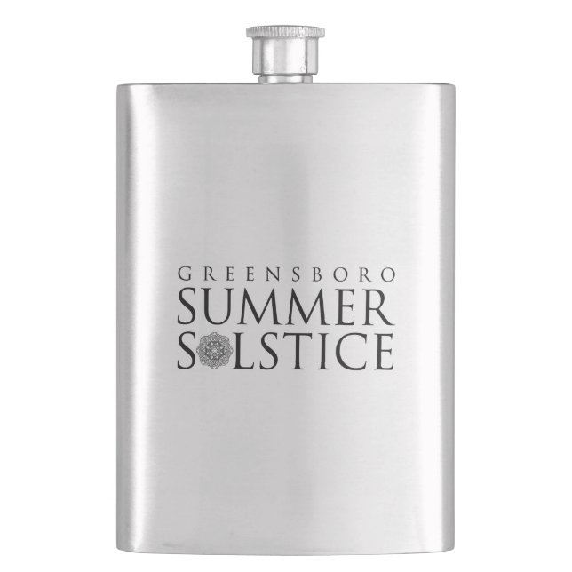 Greensboro Summer Solstice Branding Simple Hip Flask (Front)