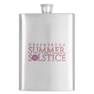 Greensboro Summer Solstice Colourful Branding Hip Flask