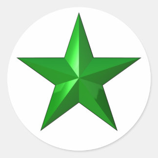 GreenStarButton Classic Round Sticker