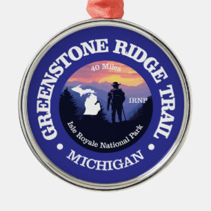 Greenstone Ridge Trail (rd2) Metal Ornament