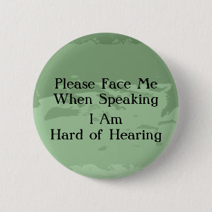 Greentone Hard of Hearing Button