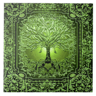 GreenTree of Life Ancient Rustic Ceramic Tile