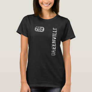 Greenville North Carolina 252 Area Code Vintage Re T-Shirt