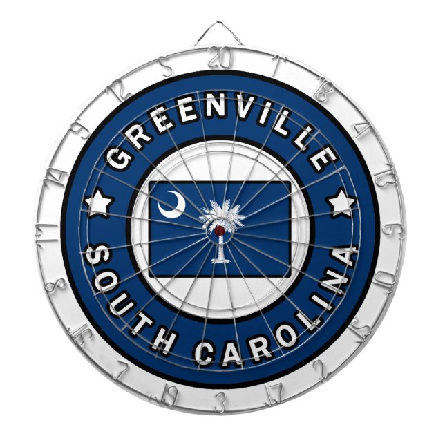 Greenville South Carolina Dartboard (Front)