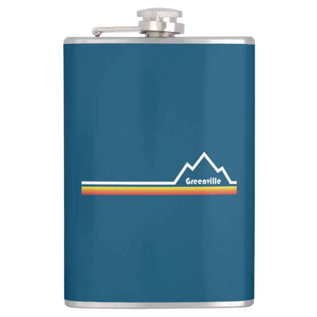 Greenville, South Carolina Hip Flask (Front)