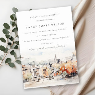 Greenville South Carolina Landscape Birthday Invitation